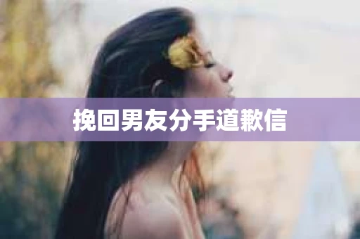 挽回男友分手道歉信