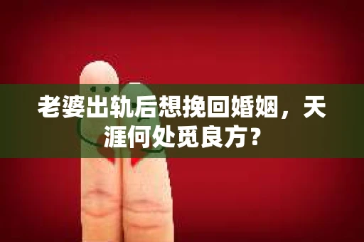 老婆出轨后想挽回婚姻，天涯何处觅良方？
