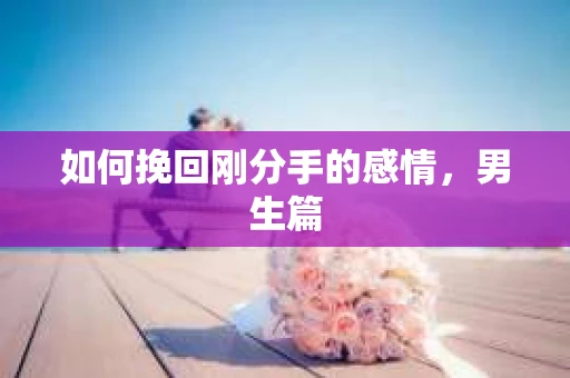 如何挽回刚分手的感情，男生篇